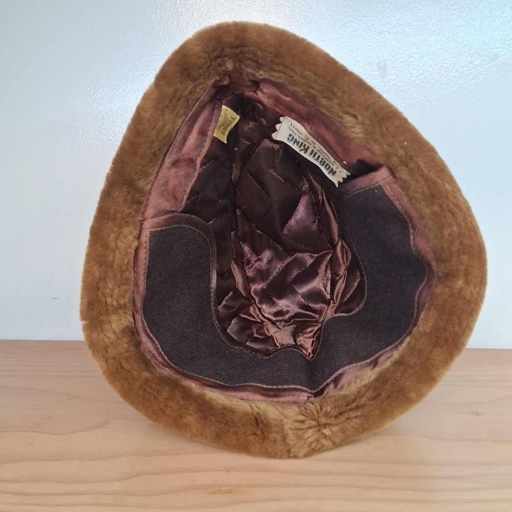 North King JJ Seifter & Sons Brown Fur Crossack Hat Sz Small Union Made - Picture 7 of 10